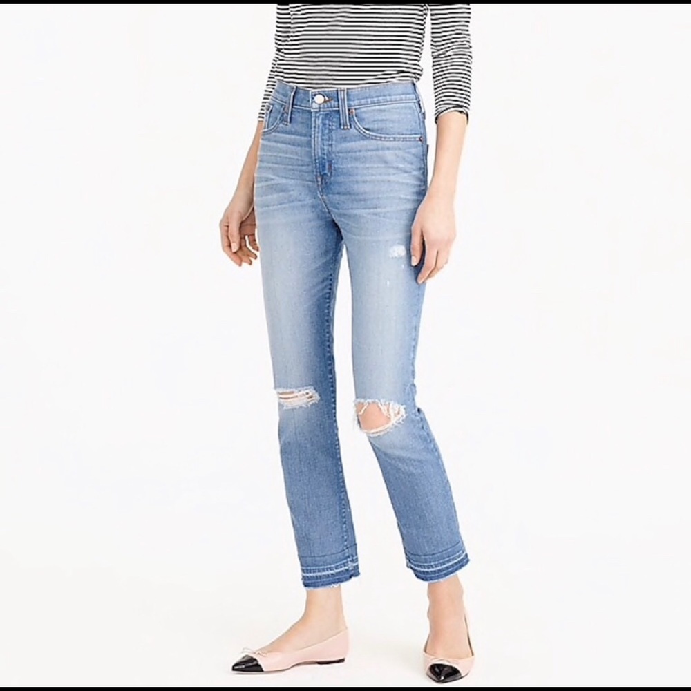 J Crew Straightaway Vintage Crop High Rise Jeans
